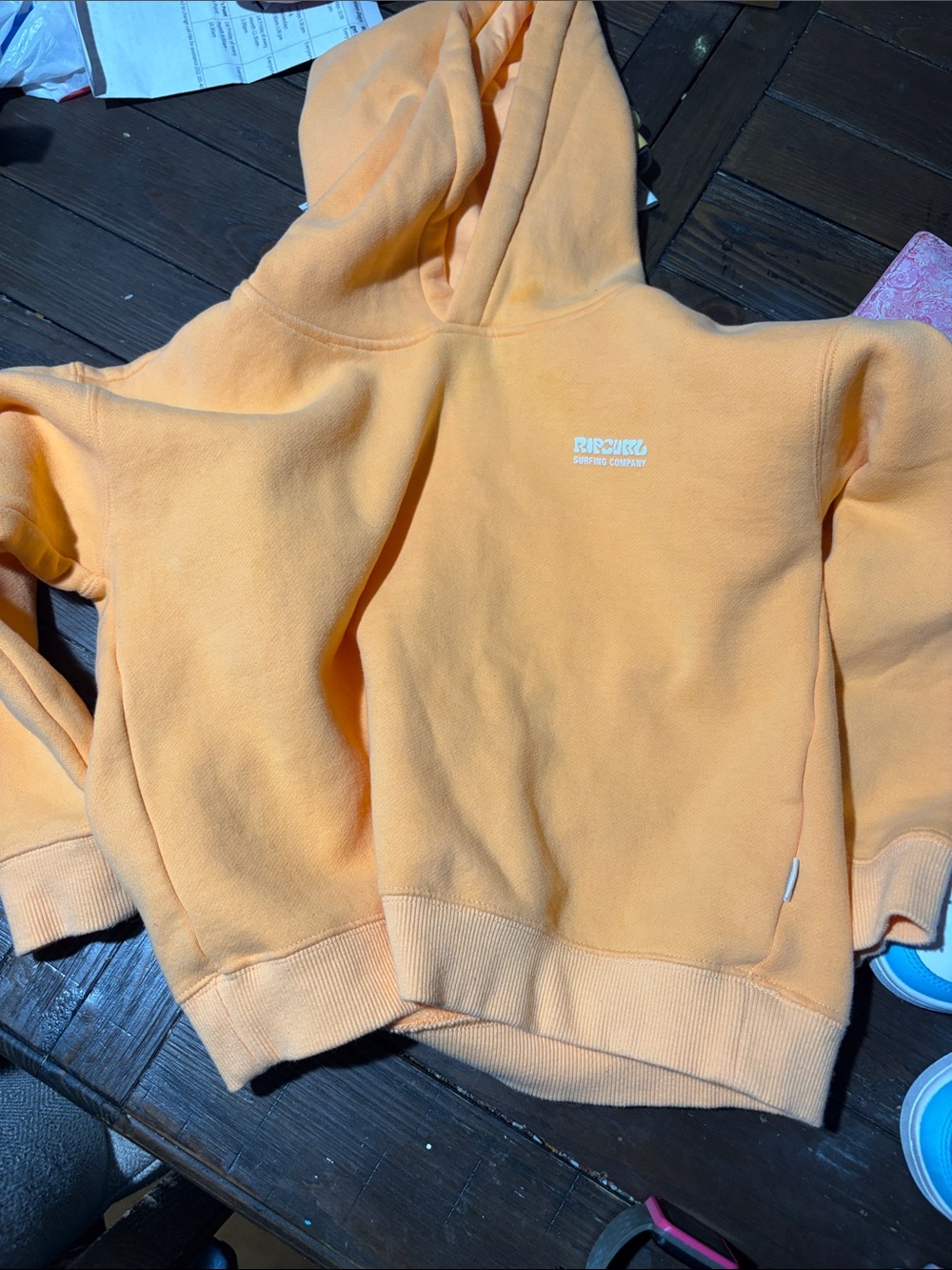 Rip Curl Peach-Orange Kids Pullover Hoodie